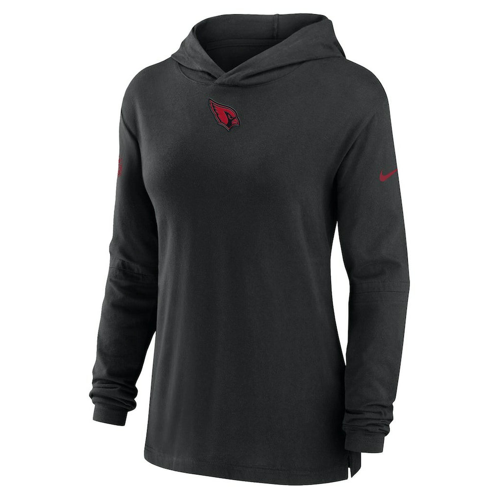 Nike Arizona Cardinals Women's Sideline Performance Long Sleeve Hoodie T-Shirt Black