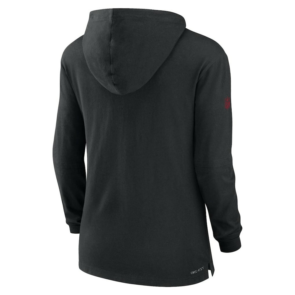 Nike Arizona Cardinals Women's Sideline Performance Long Sleeve Hoodie T-Shirt Black