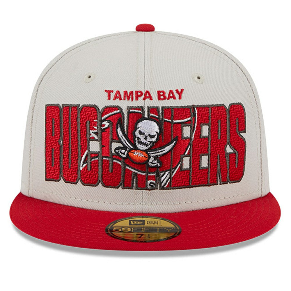 Tampa Bay Buccaneers New Era 2023 NFL Draft On Stage 59FIFTY Fitted Hat Stone/Red