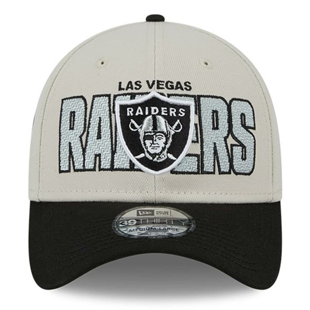 Las Vegas Raiders New Era 2023 NFL Draft 39THIRTY Flex Hat Stone/Black