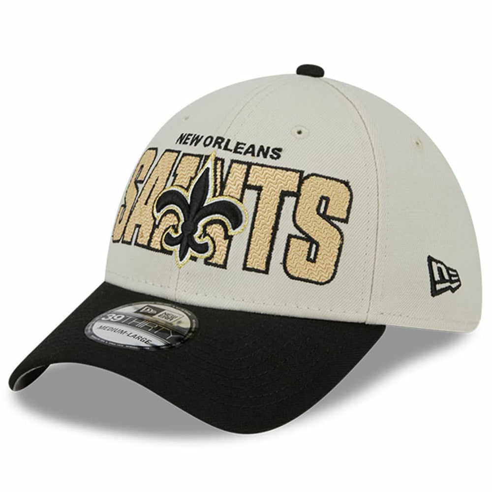 New Orleans Saints New Era 2023 NFL Draft 39THIRTY Flex Hat Stone/Black
