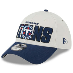 Tennessee Titans New Era 2023 NFL Draft 39THIRTY Flex Hat Stone/Navy