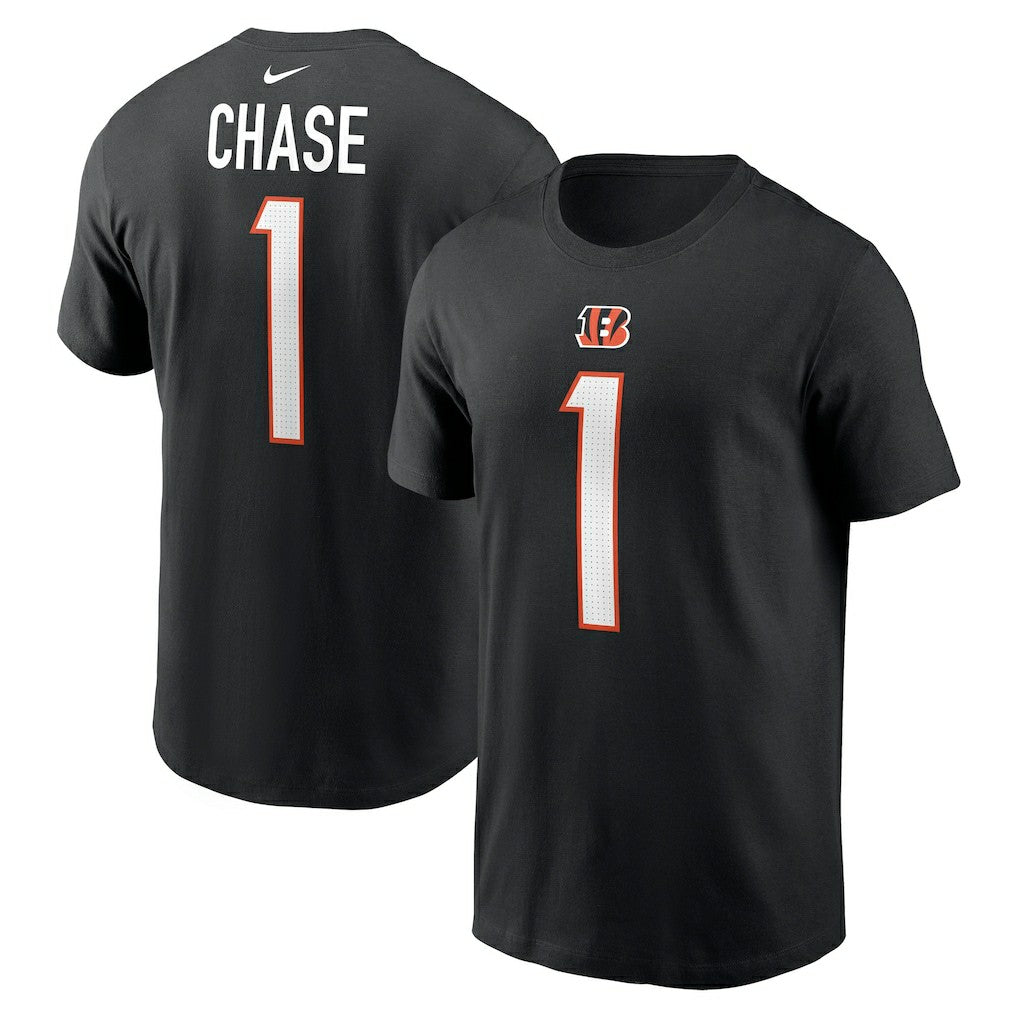 Nike Ja'Marr Chase Cincinnati Bengals Player Name & Number T-Shirt Black