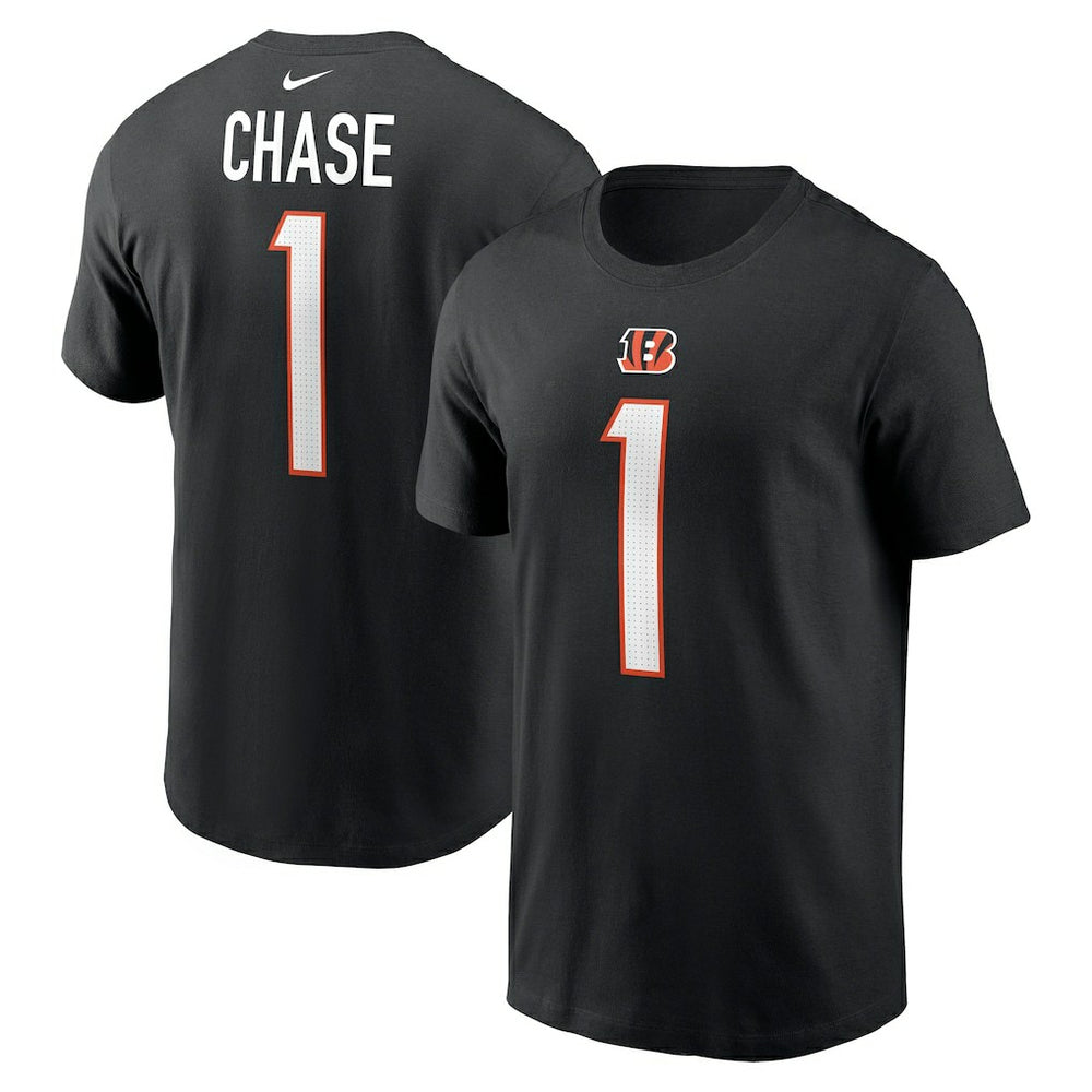 Nike Ja'Marr Chase Cincinnati Bengals Player Name & Number T-Shirt Black