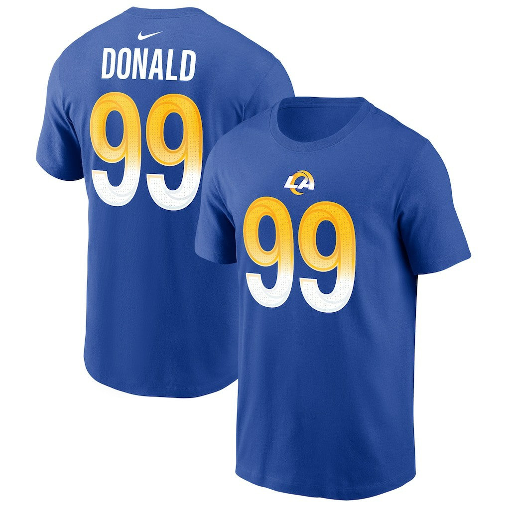 Nike Aaron Donald Los Angeles Rams Player Name & Number T-Shirt Royal