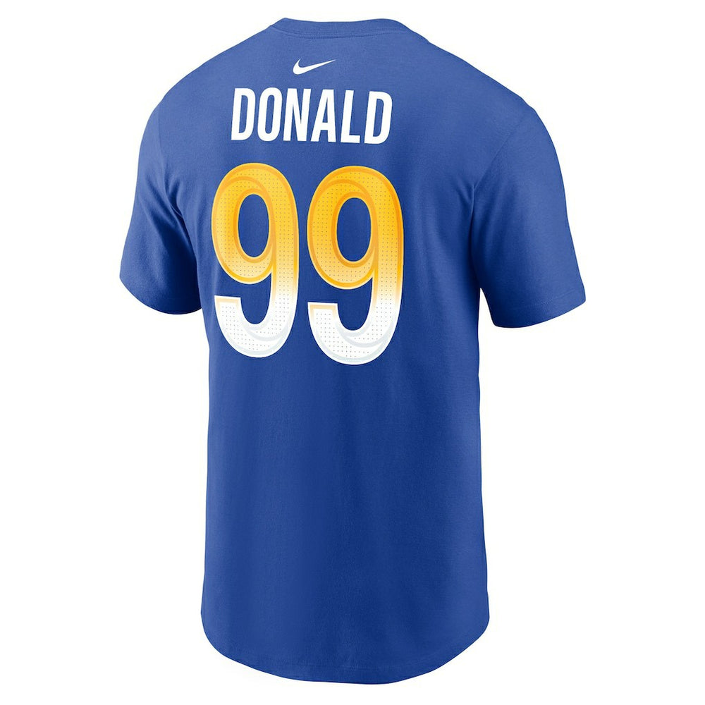 Nike Aaron Donald Los Angeles Rams Player Name & Number T-Shirt Royal