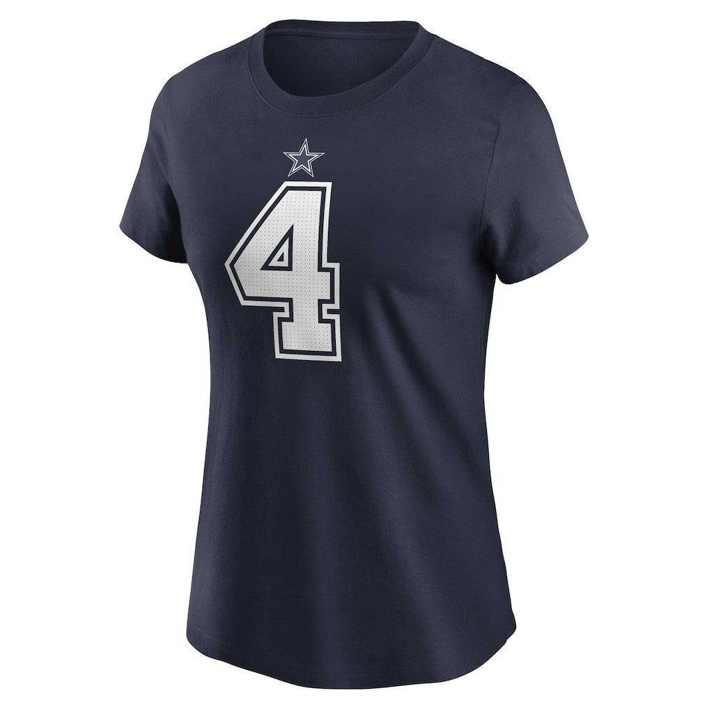 Nike Dak Prescott Dallas Cowboys Women's Player Name & Number T-Shirt Navy