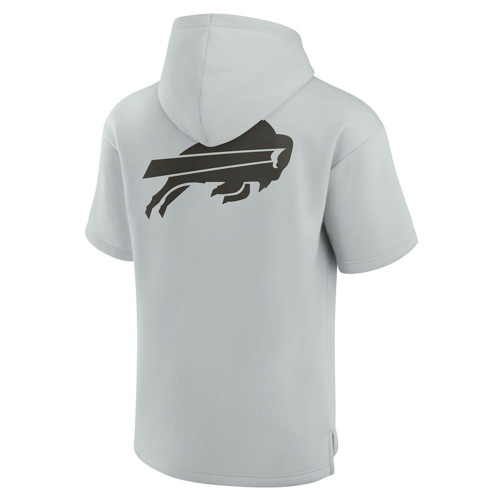 Fanatics Buffalo Bills Unisex Elements Super Soft Fleece Short Sleeve Pullover Hoodie Gray