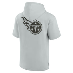 Fanatics Tennessee Titans Unisex Elements Super Soft Fleece Short Sleeve Pullover Hoodie Gray