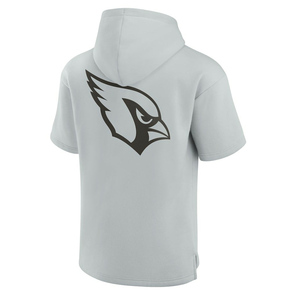 Fanatics Arizona Cardinals Unisex Elements Super Soft Fleece Short Sleeve Pullover Hoodie Gray