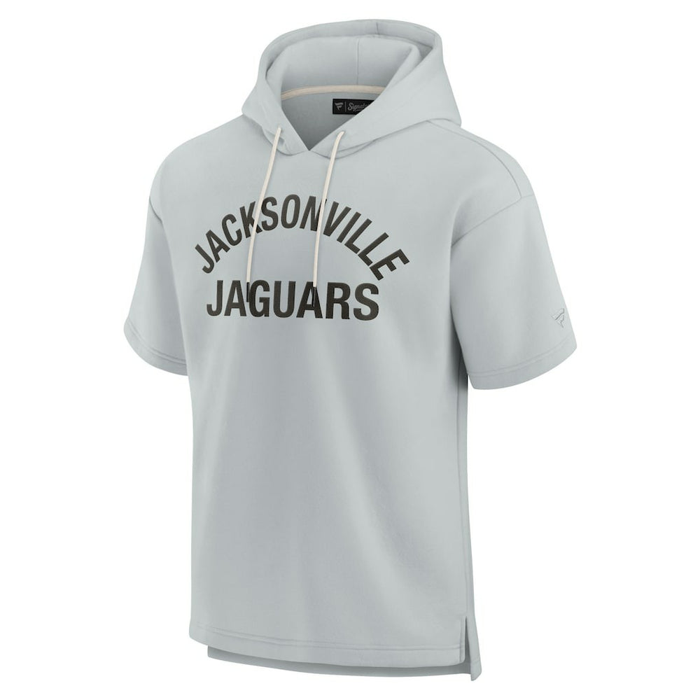 Fanatics Jacksonville Jaguars Unisex Elements Super Soft Fleece Short Sleeve Pullover Hoodie Gray