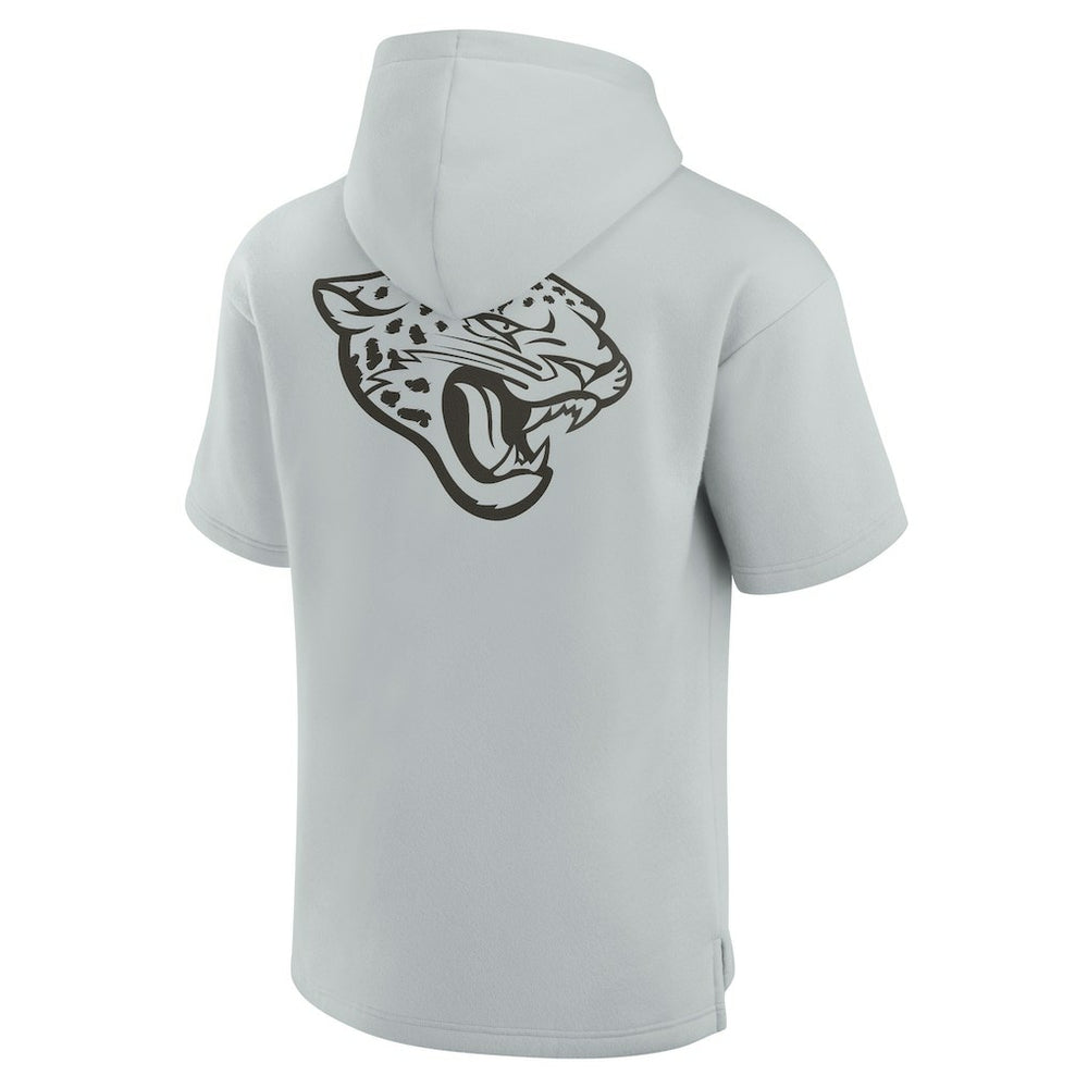 Fanatics Jacksonville Jaguars Unisex Elements Super Soft Fleece Short Sleeve Pullover Hoodie Gray
