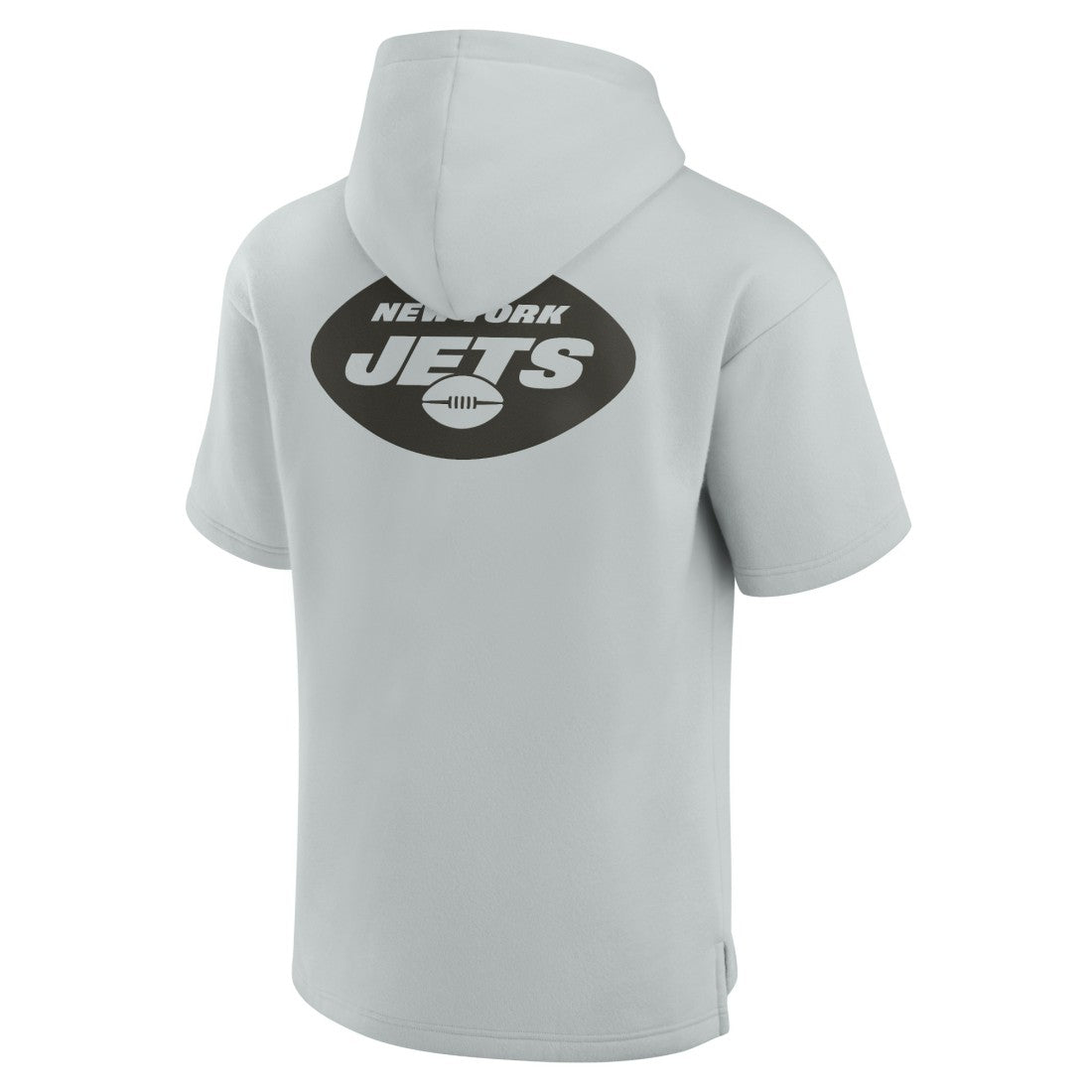 Fanatics New York Jets Unisex Elements Super Soft Fleece Short Sleeve Pullover Hoodie Gray