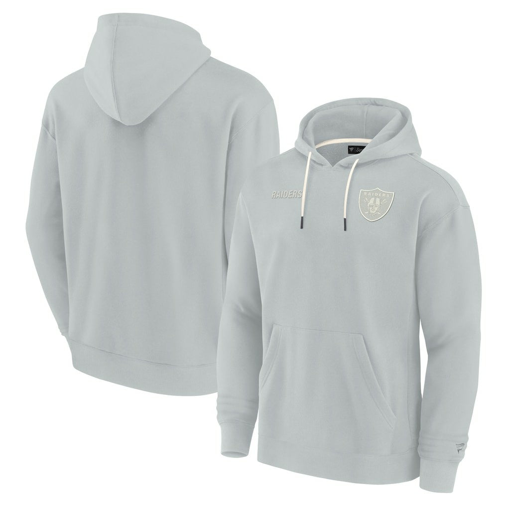 Fanatics Las Vegas Raiders Unisex Elements Super Soft Fleece Pullover Hoodie Gray