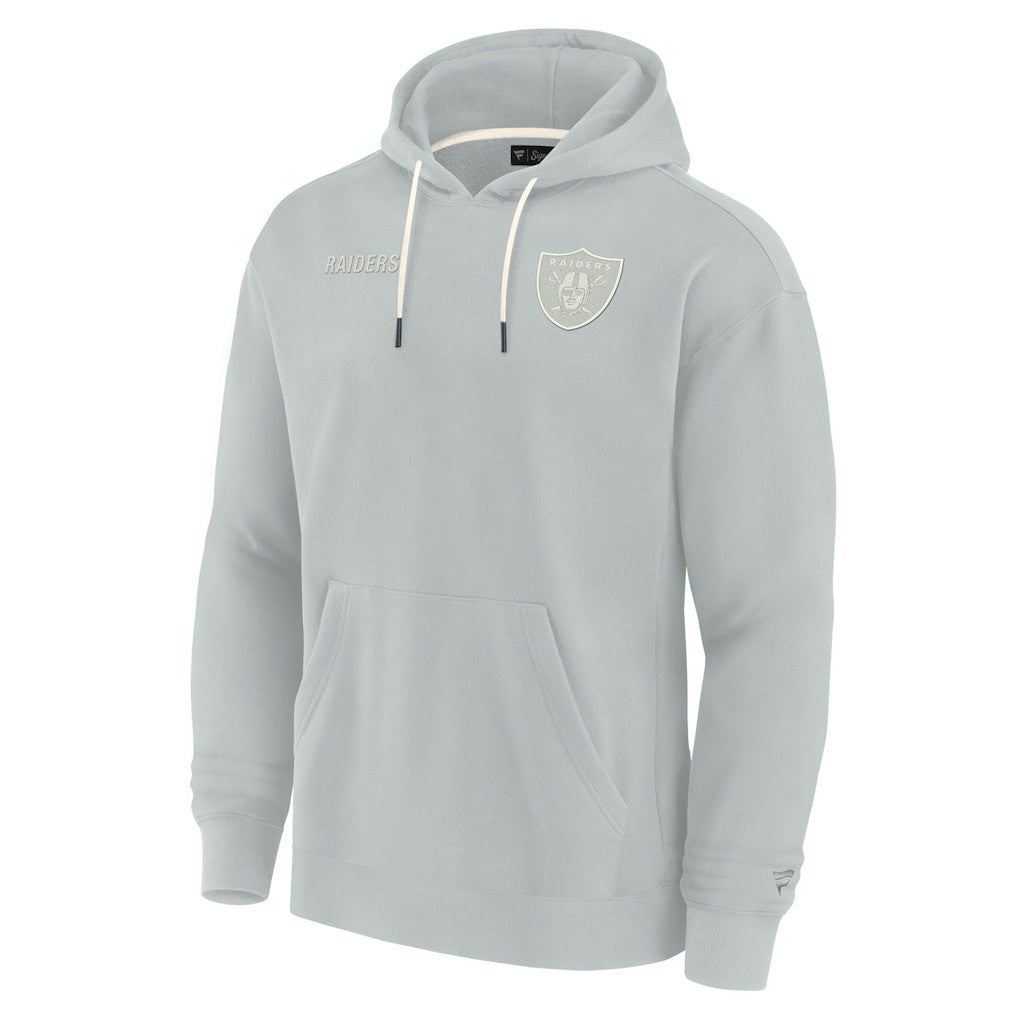 Fanatics Las Vegas Raiders Unisex Elements Super Soft Fleece Pullover Hoodie Gray