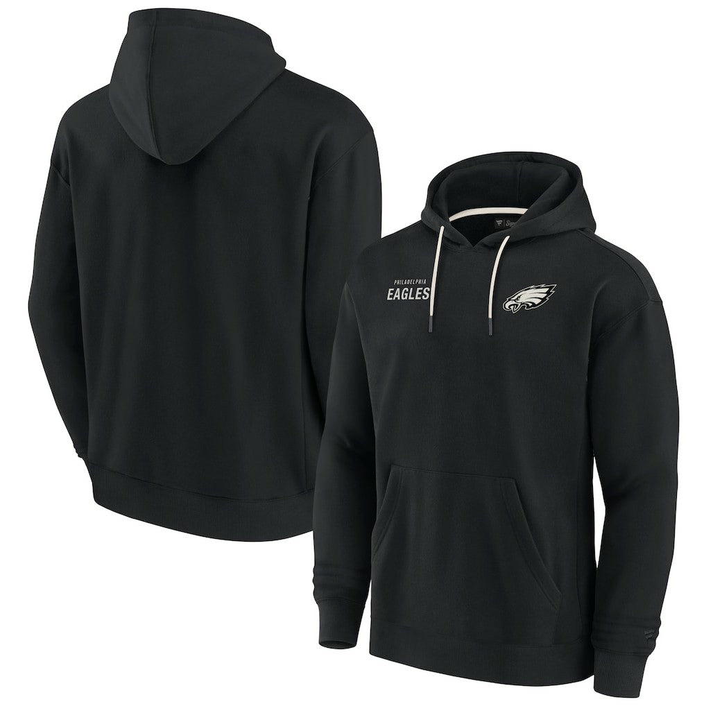 Fanatics Philadelphia Eagles Unisex Elements Super Soft Fleece Pullover Hoodie Black
