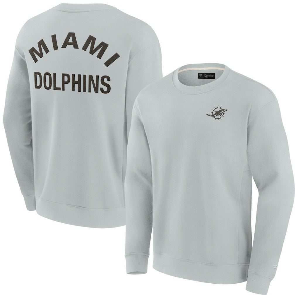 Fanatics Miami Dolphins Unisex Elements Super Soft Pullover Sweatshirt Gray