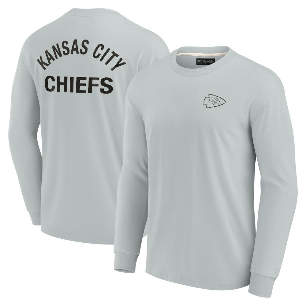 Fanatics Kansas City Chiefs Unisex Elements Super Soft Long Sleeve T-Shirt Gray