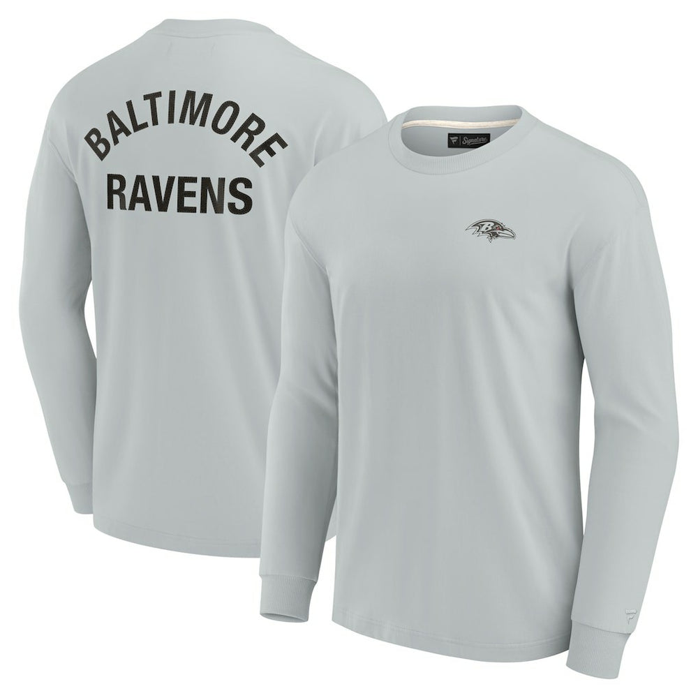 Fanatics Baltimore Ravens Unisex Elements Super Soft Long Sleeve T-Shirt Gray