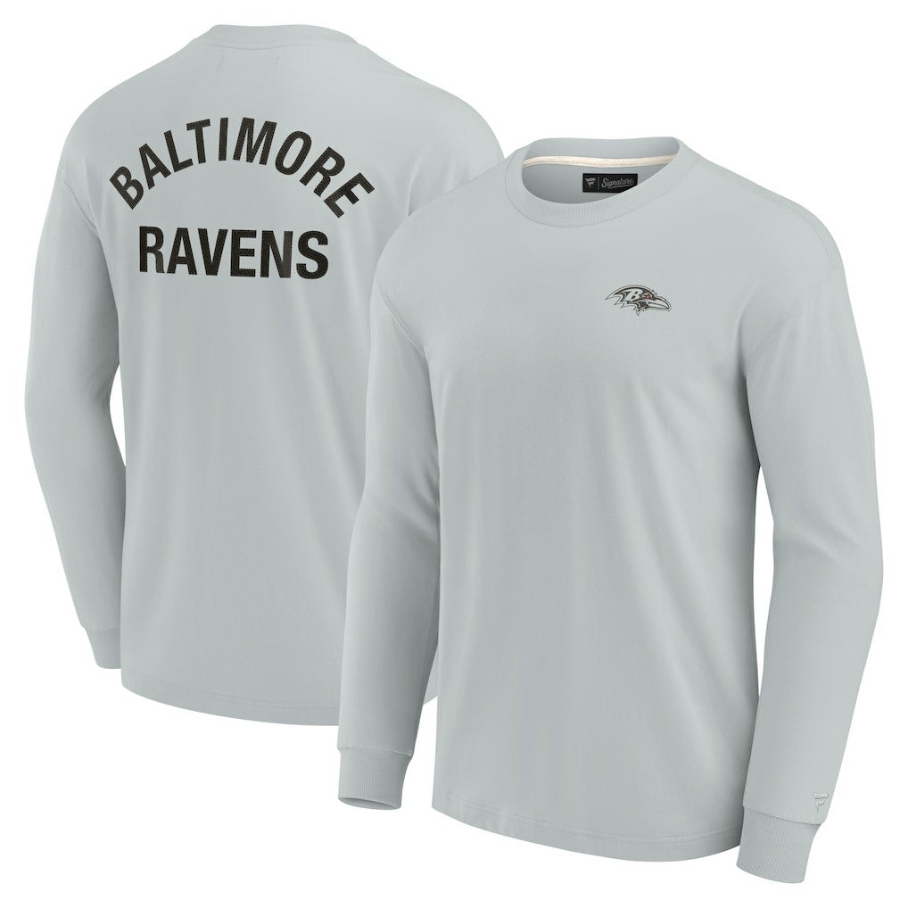 Fanatics Baltimore Ravens Unisex Elements Super Soft Long Sleeve T-Shirt Gray