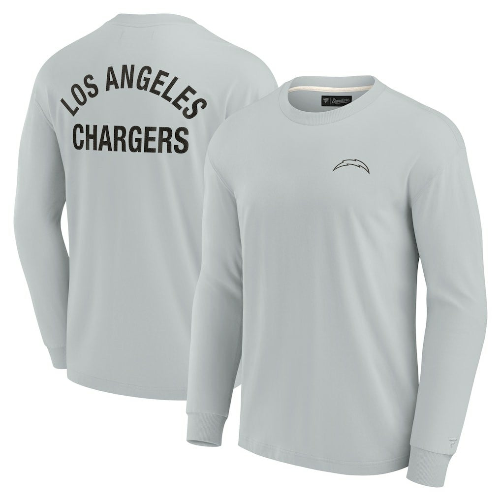Fanatics Los Angeles Chargers Unisex Elements Super Soft Long Sleeve T-Shirt Gray