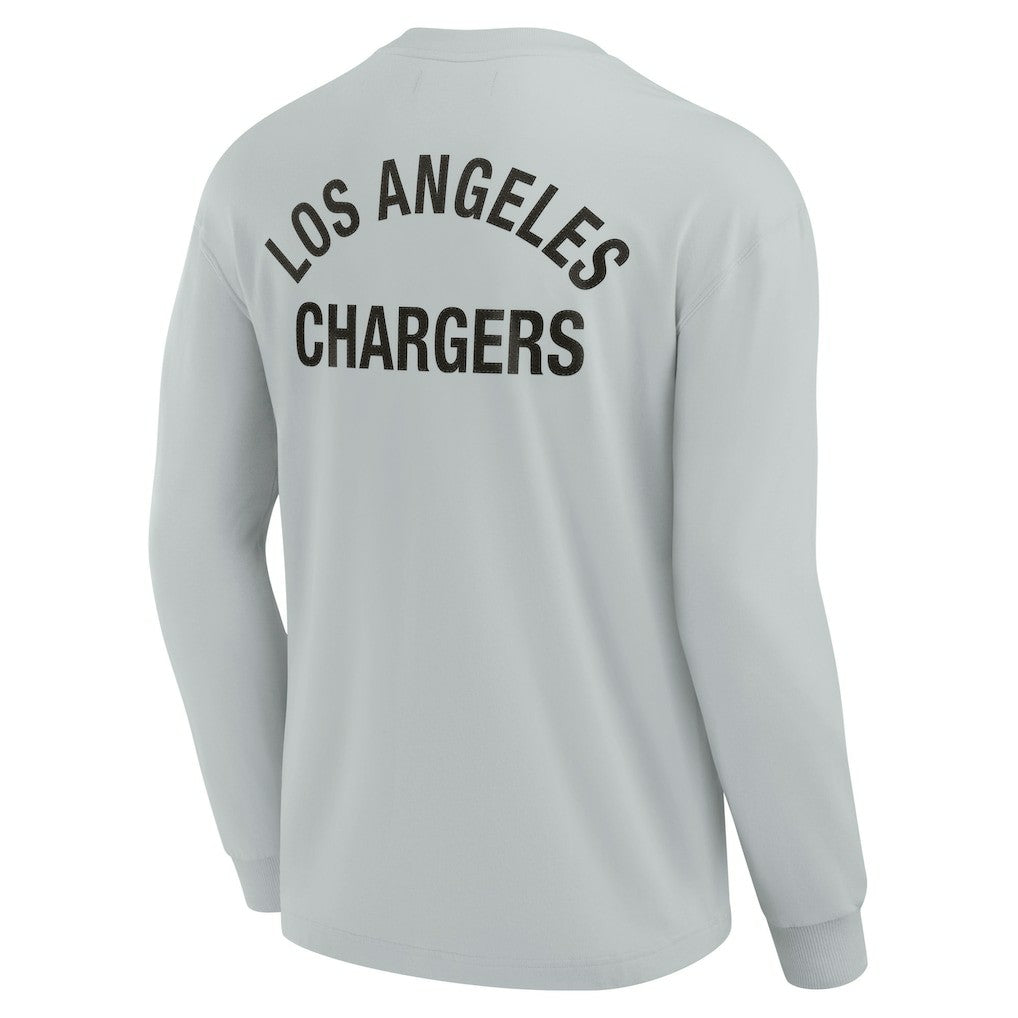 Fanatics Los Angeles Chargers Unisex Elements Super Soft Long Sleeve T-Shirt Gray