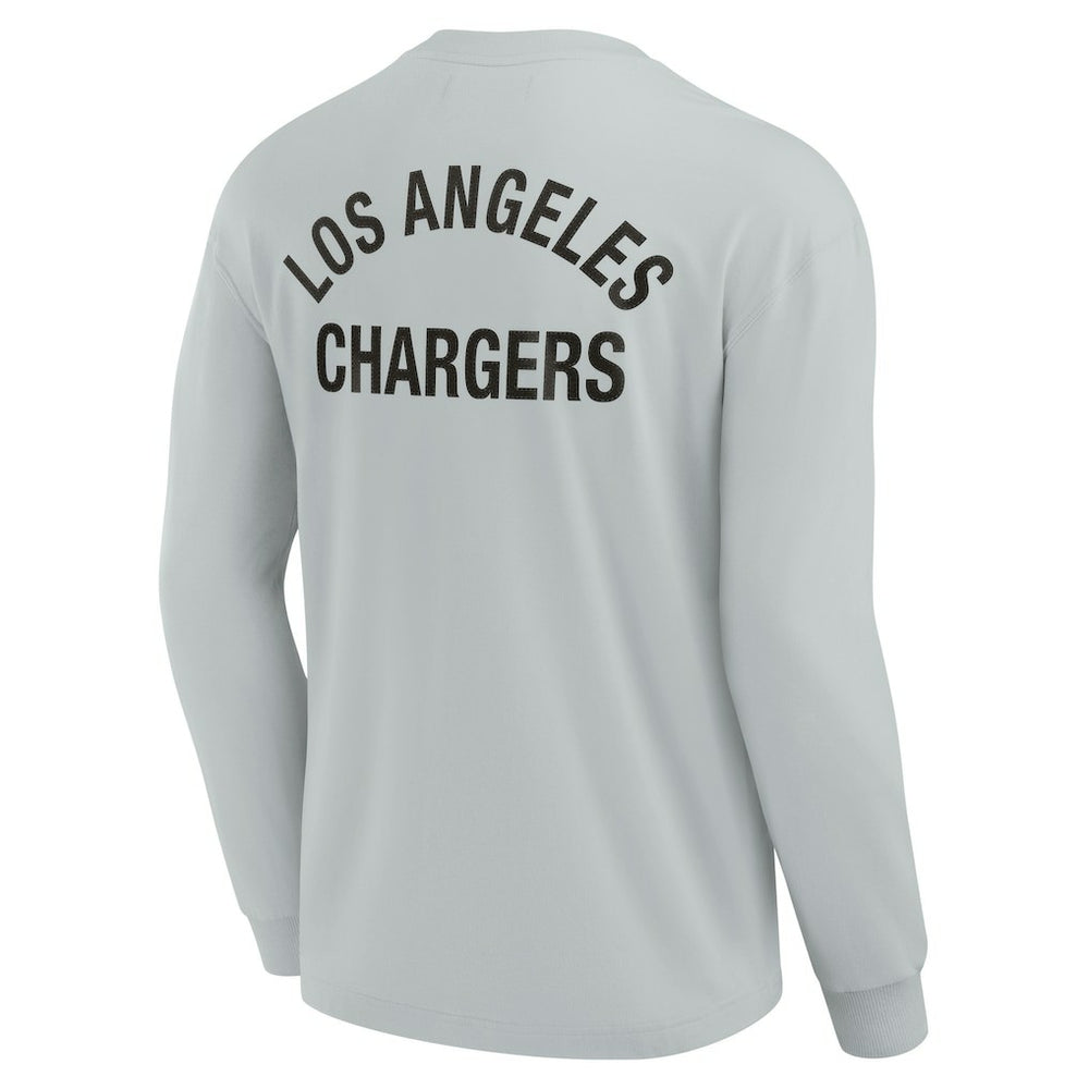 Fanatics Los Angeles Chargers Unisex Elements Super Soft Long Sleeve T-Shirt Gray