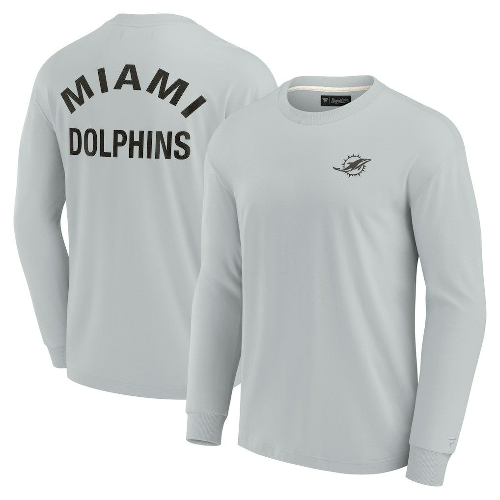 Fanatics Miami Dolphins Unisex Elements Super Soft Long Sleeve T-Shirt Gray