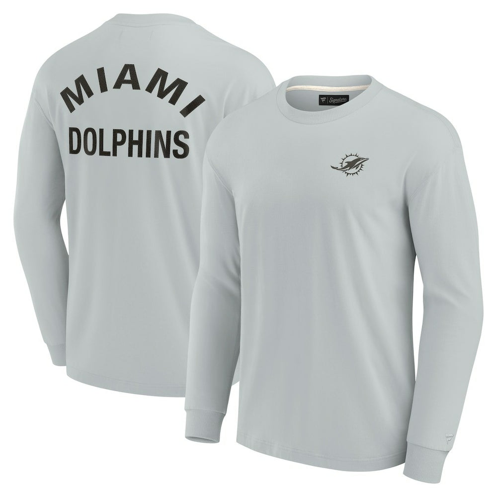 Fanatics Miami Dolphins Unisex Elements Super Soft Long Sleeve T-Shirt Gray
