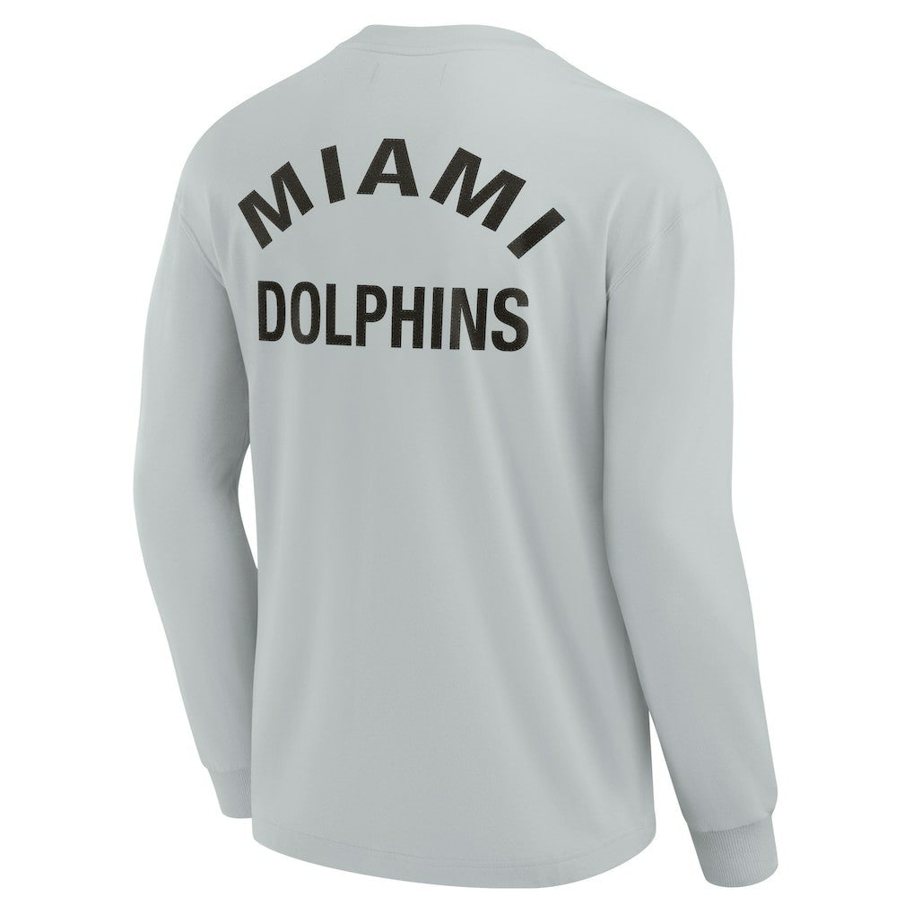 Fanatics Miami Dolphins Unisex Elements Super Soft Long Sleeve T-Shirt Gray