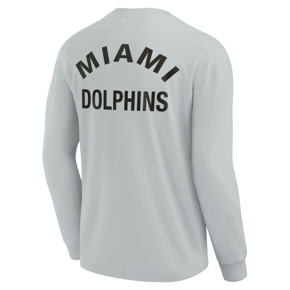 Fanatics Miami Dolphins Unisex Elements Super Soft Long Sleeve T-Shirt Gray