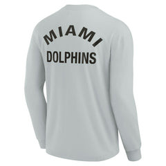 Fanatics Miami Dolphins Unisex Elements Super Soft Long Sleeve T-Shirt Gray