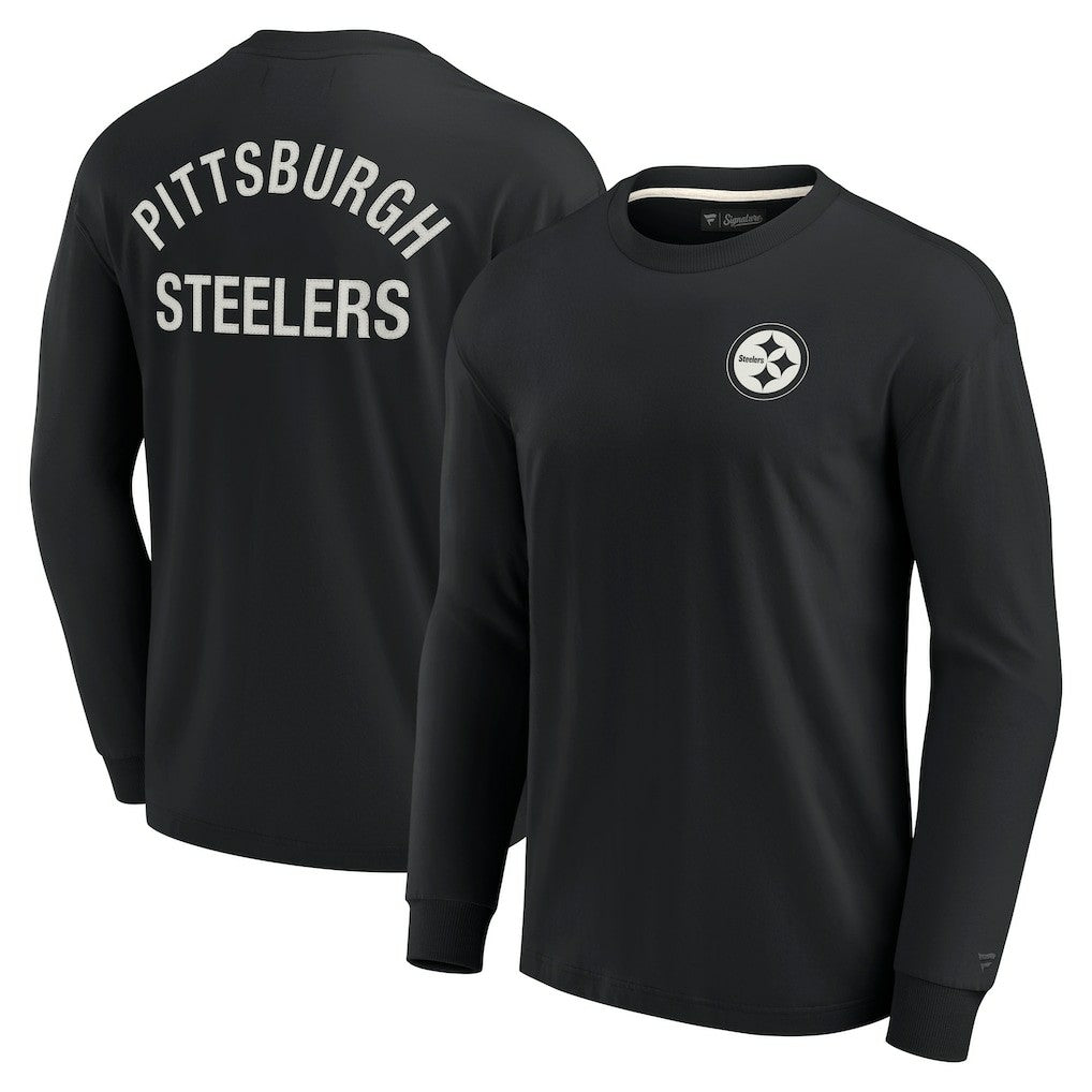Fanatics Pittsburgh Steelers Unisex Elements Super Soft Long Sleeve T-Shirt Black