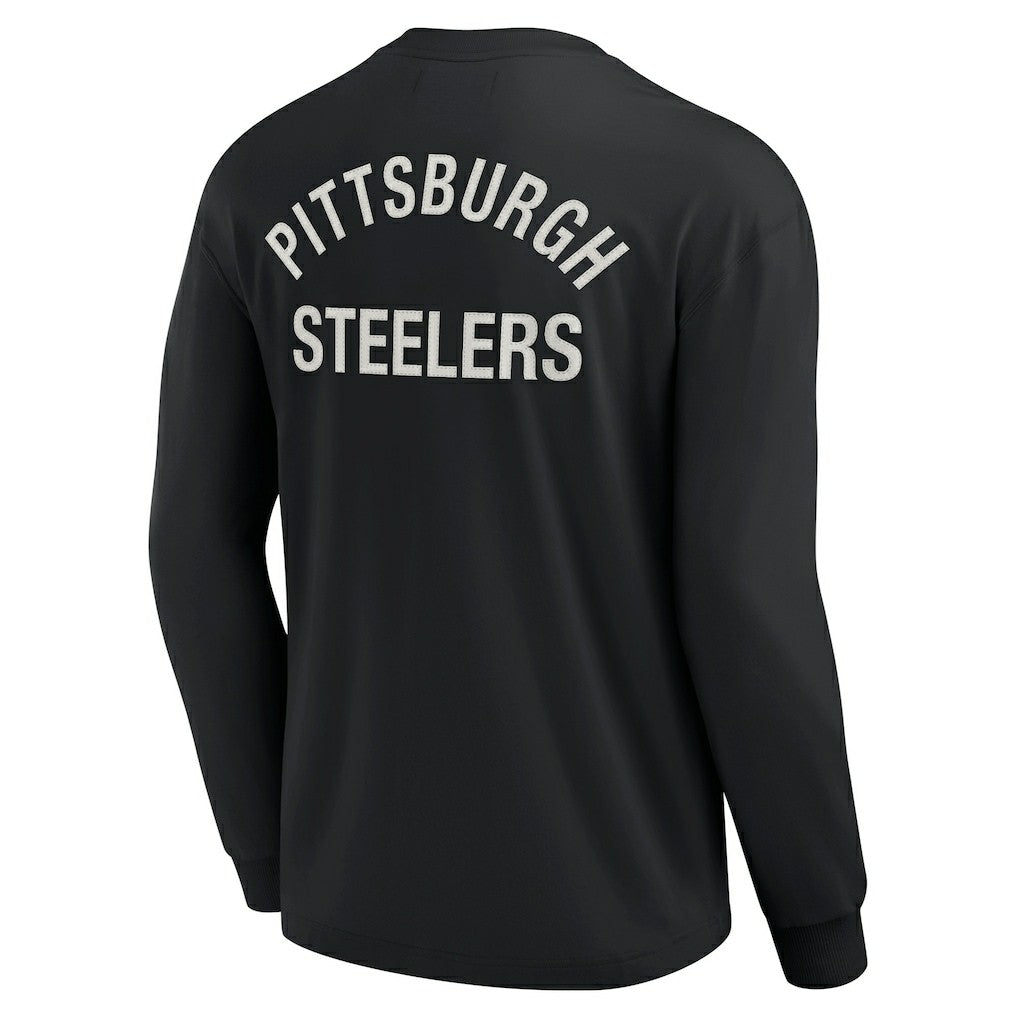 Fanatics Pittsburgh Steelers Unisex Elements Super Soft Long Sleeve T-Shirt Black