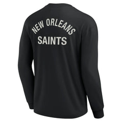 Fanatics New Orleans Saints Unisex Elements Super Soft Long Sleeve T-Shirt Black