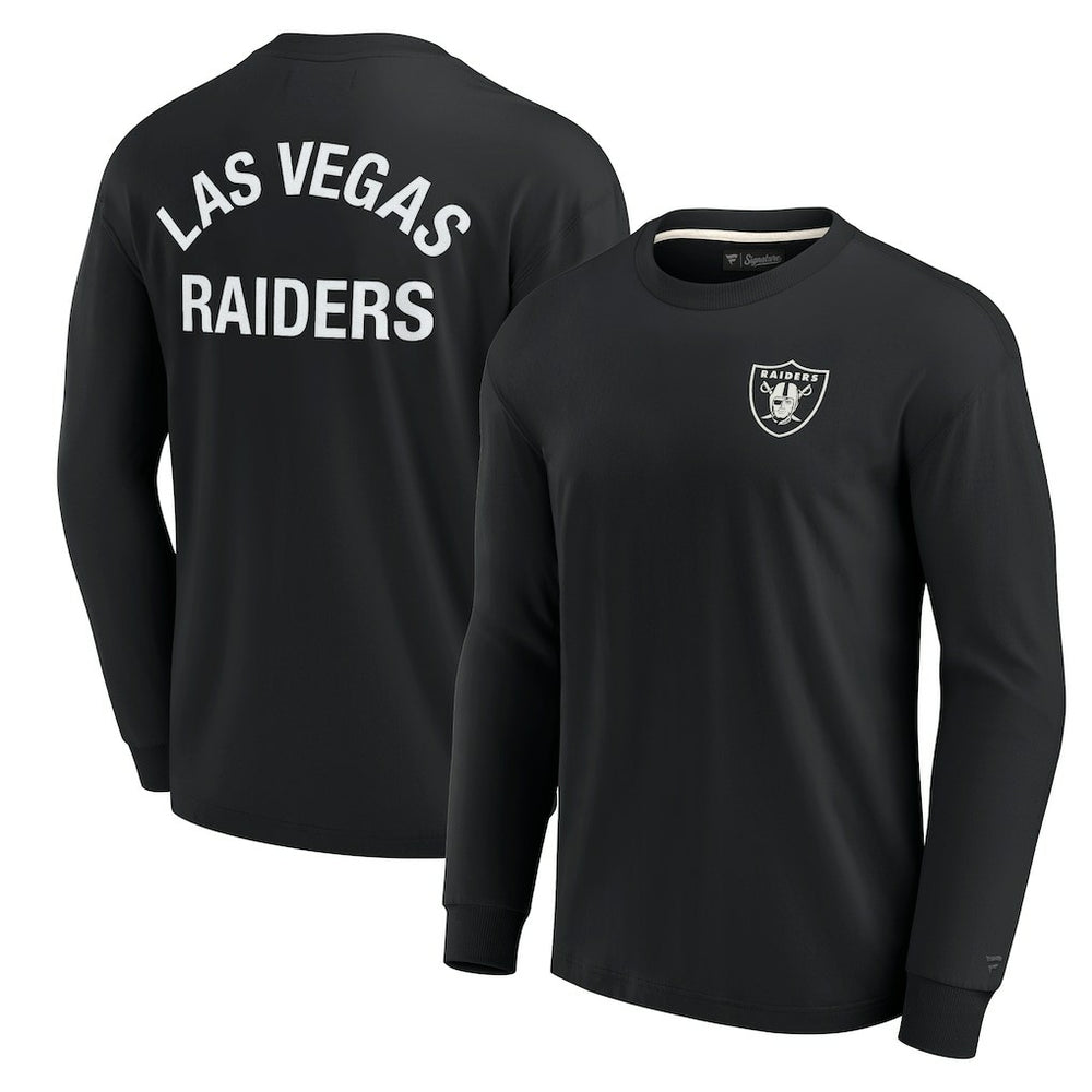 Fanatics Las Vegas Raiders Unisex Elements Super Soft Long Sleeve T-Shirt Black