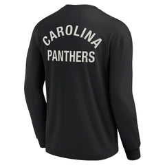 Fanatics Carolina Panthers Unisex Elements Super Soft Long Sleeve T-Shirt Black