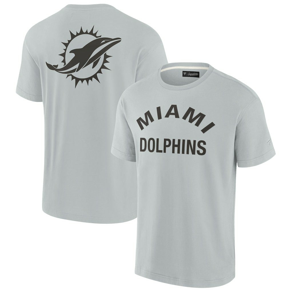 Fanatics Miami Dolphins Unisex Elements Super Soft Short Sleeve T-Shirt Gray