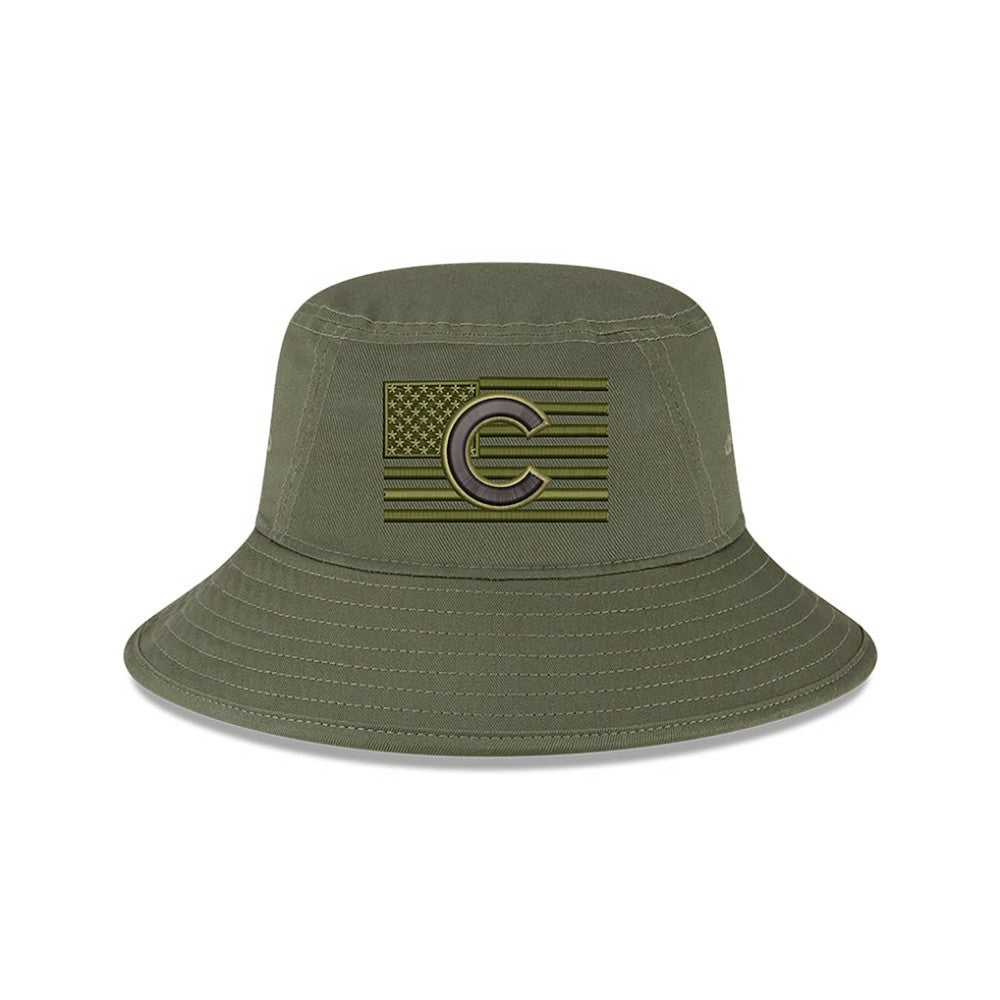 Chicago Cubs New Era 2023 Armed Forces Day Bucket Hat - Green - New Era Lifestyle