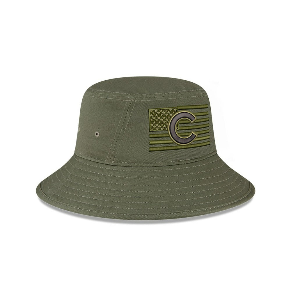 Chicago Cubs New Era 2023 Armed Forces Day Bucket Hat - Green - New Era Lifestyle