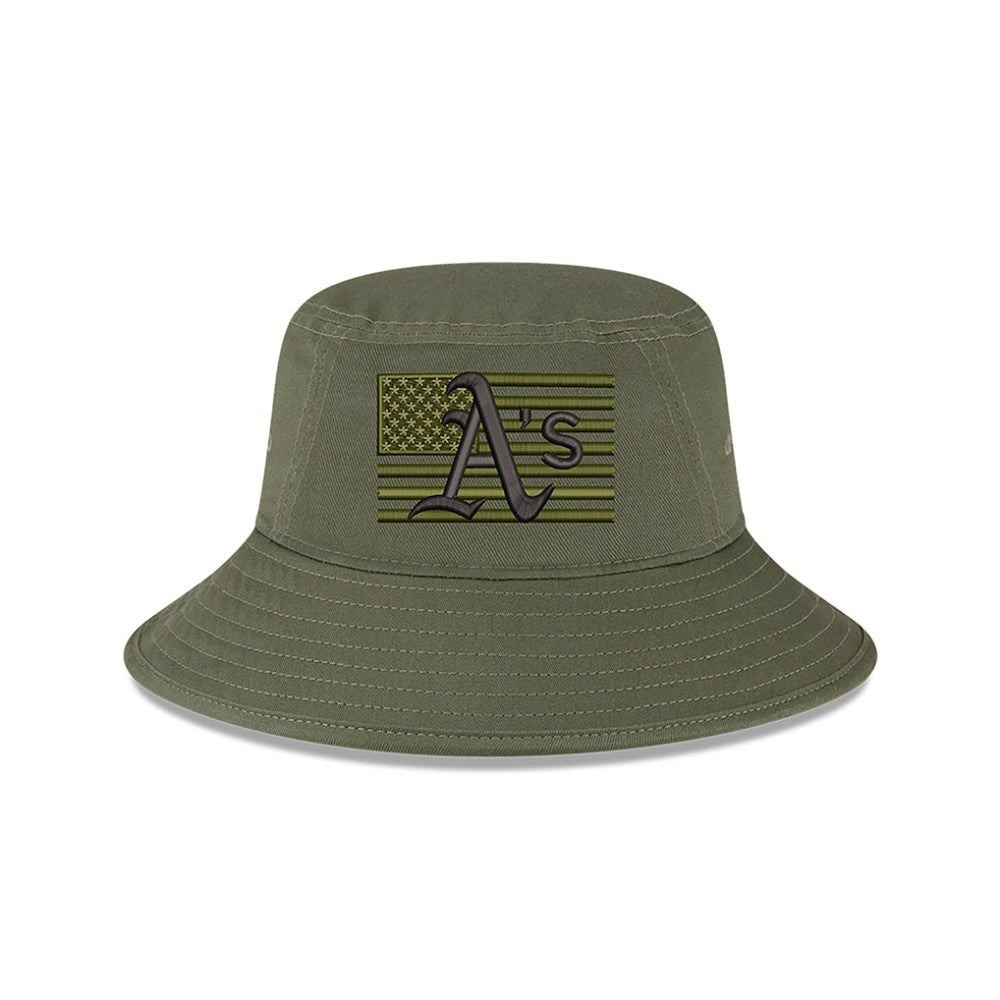 Athletics New Era 2023 Armed Forces Day Bucket Hat - Green - New Era Sale
