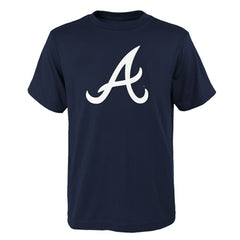 Atlanta Braves Youth Logo Primary Team T-Shirt - Navy - MLB Online