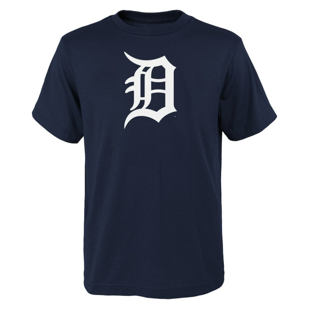 Detroit Tigers Youth Logo Primary Team T-Shirt - Navy - MLB on Sale