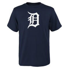 Detroit Tigers Youth Logo Primary Team T-Shirt - Navy - MLB on Sale