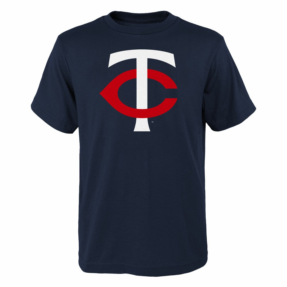 Minnesota Twins Youth Logo Primary Team T-Shirt - Navy - MLB on Sale