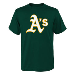 Athletics Youth Logo Primary Team T-Shirt - Green - MLB Discount