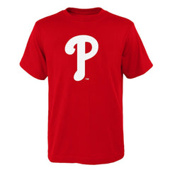 Philadelphia Phillies Youth Logo Primary Team T-Shirt - Red - MLB Sale