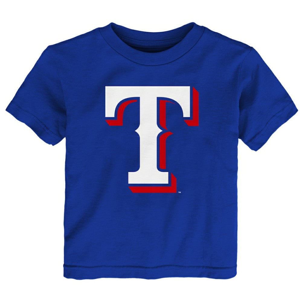 Texas Rangers Youth Logo Primary Team T-Shirt - Royal - MLB on Sale