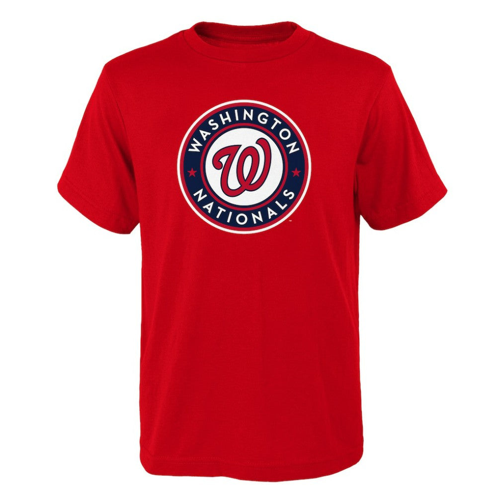 Washington Nationals Youth Logo Primary Team T-Shirt - Red - MLB Online