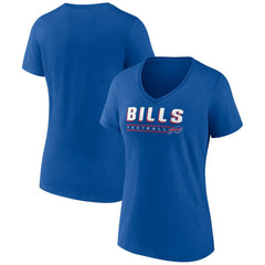 Buffalo Bills Women's Primary Play V-Neck T-Shirt Royal